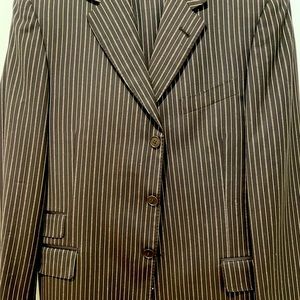 Brown suit w/ pencil stripes, by Paul Smith London